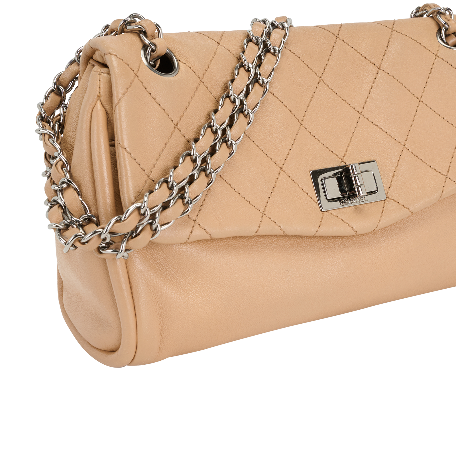 Matelasse Shoulder Bag, &pound;1,600, Handbags, Tan, Leather, Other view